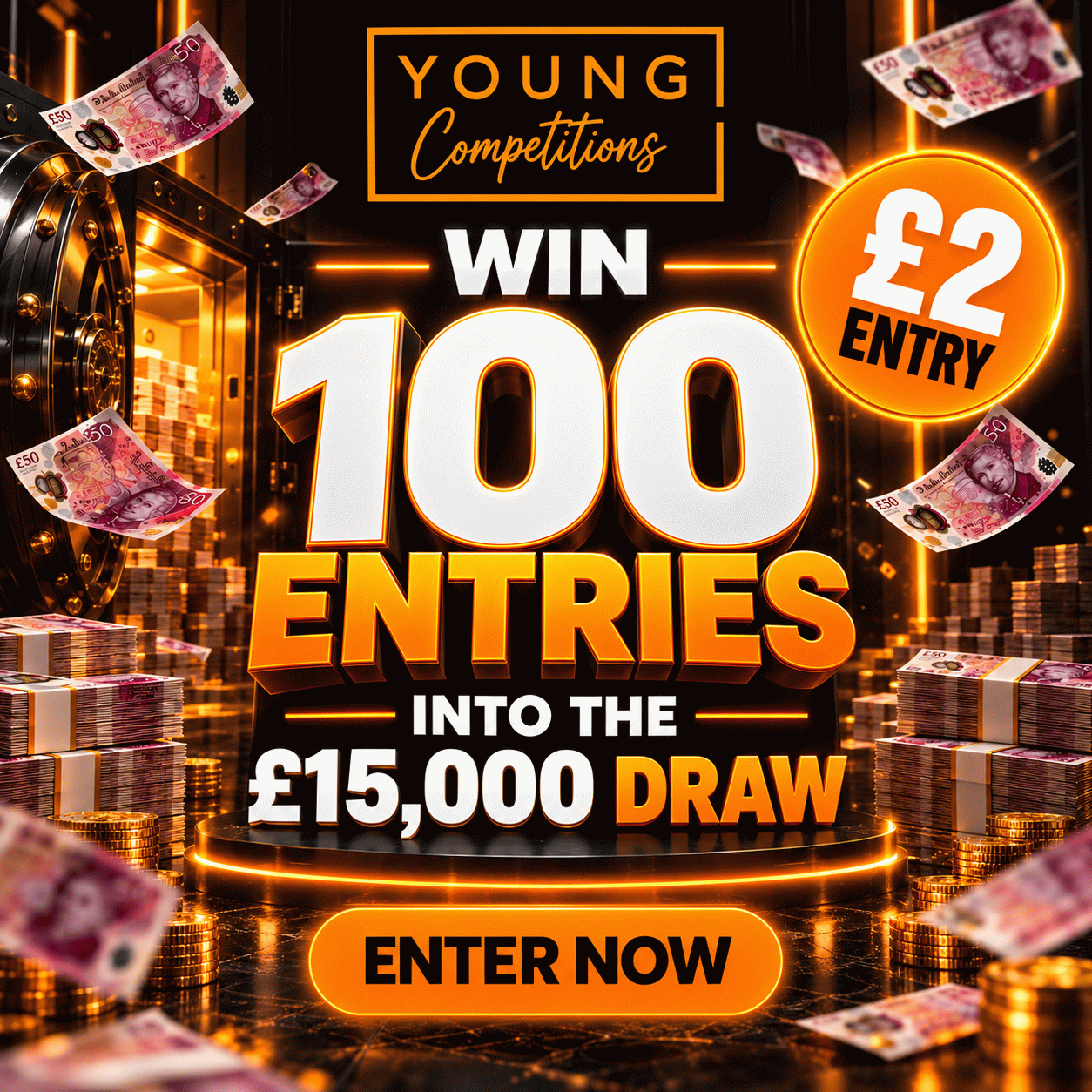 £2 Mini Draw - 100 Entries to £15K