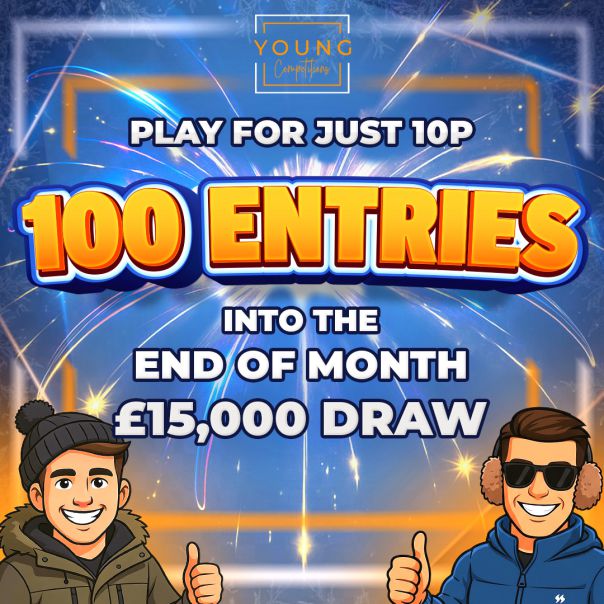 10p Mini Draw - 100 Entries to £15K